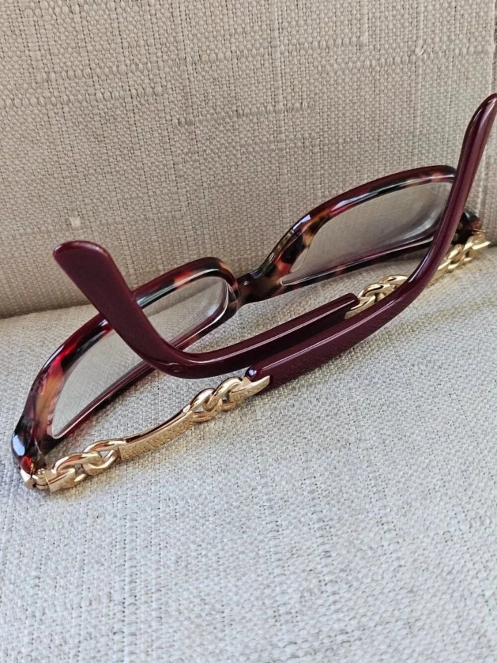Vintage Jimmy Choo Women Eyeglasses Frame 8RO Eyewear Red Tortoise Glasses Italy